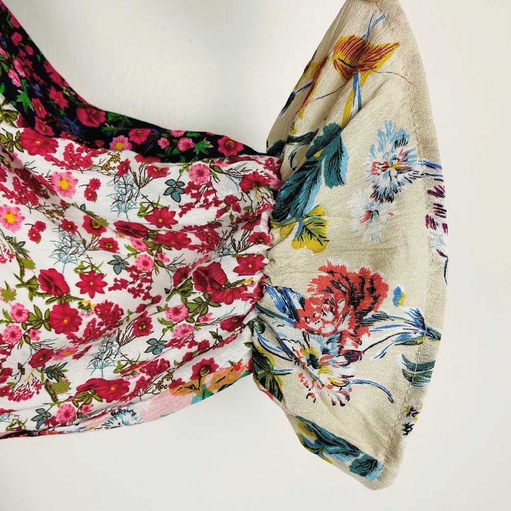 Plus Sized Mixed Floral Print Babydoll Dress - Picture 4 of 11